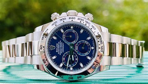 rolex daytona white gold 2021|rolex daytona white gold blue dial.